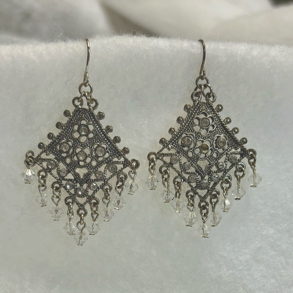 Jewelry - Vintage Chandelier Beaded Earrings Art Deco EUC